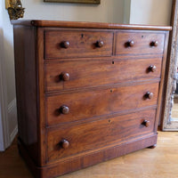 Victorian Mahogany Chest of Drawers – 2‑over‑3 Large Storage