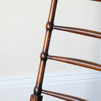 Folding Ladder Back Campaign Chair With Cane Seat