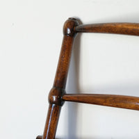 Folding Ladder Back Campaign Chair With Cane Seat