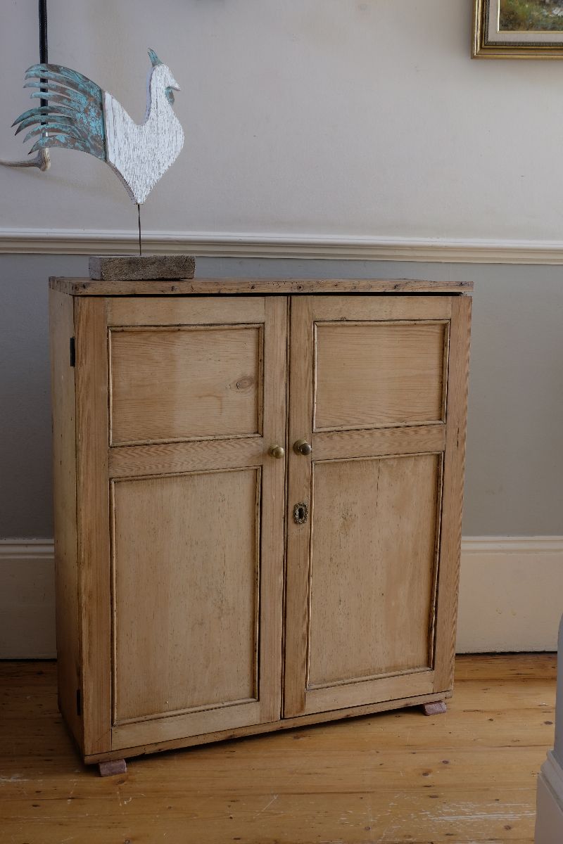 Early 19th Century English Pine Cupboard with Four Panel Doors