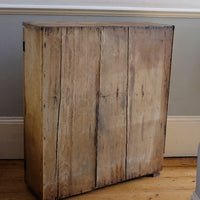 Wide plank bank - Early 19th Century English Pine Cupboard with Four Panel Doors