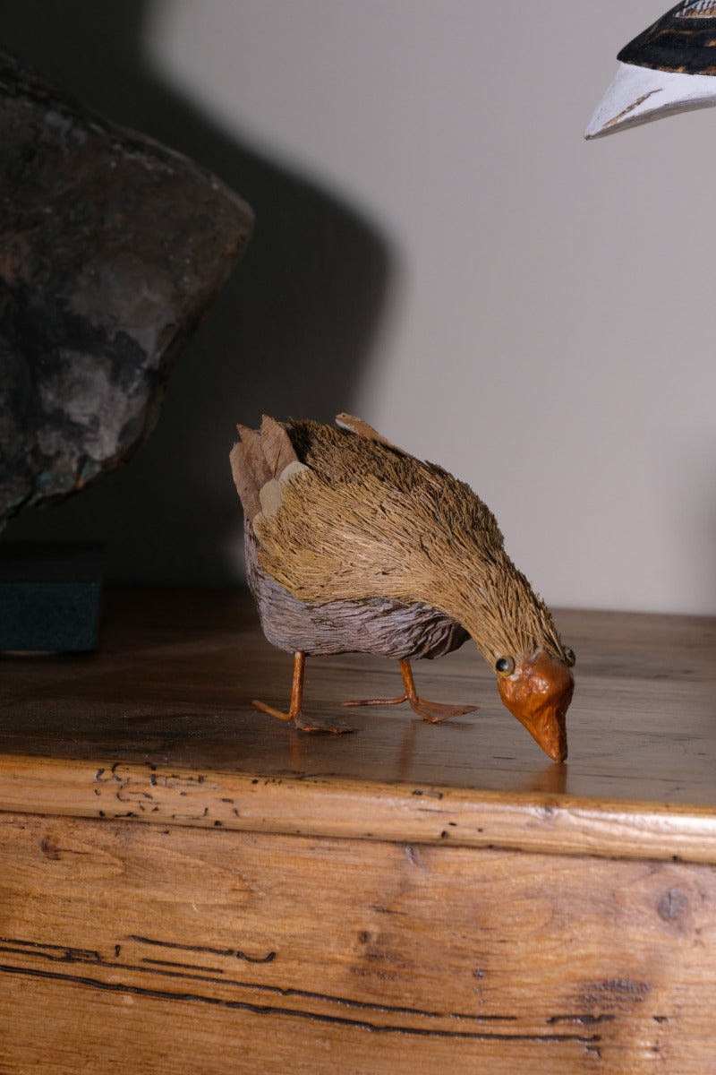 Hand Carved And Decorated Bird Using Straw 1001863