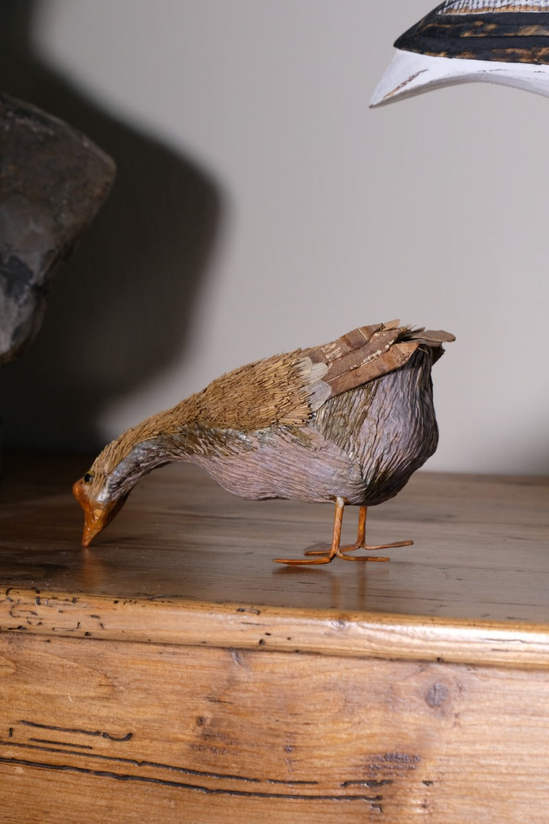 Hand Carved And Decorated Bird Using Straw 1001863