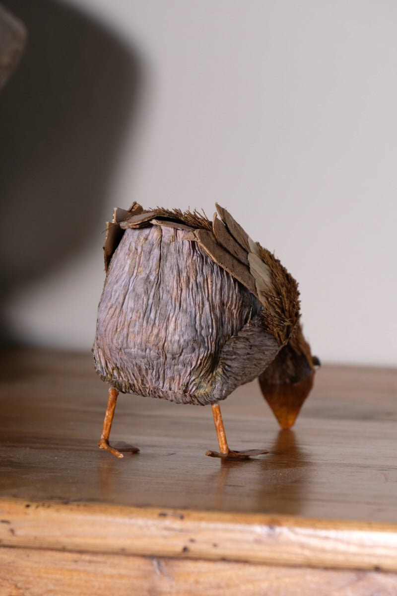 Hand Carved And Decorated Bird Using Straw 1001863