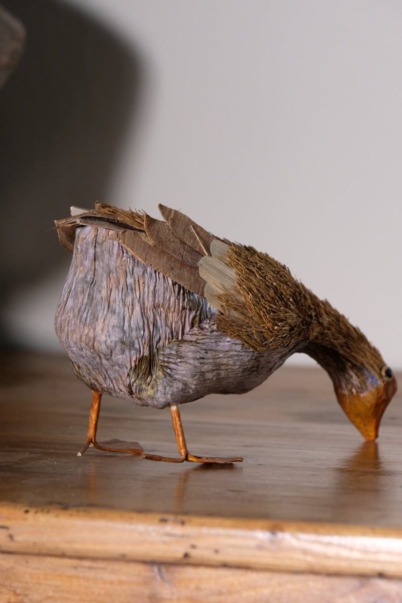 Hand Carved And Decorated Bird Using Straw 1001863