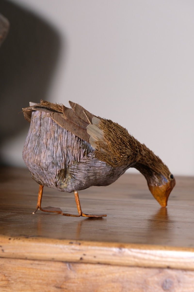 Hand Carved And Decorated Bird Using Straw 1001863