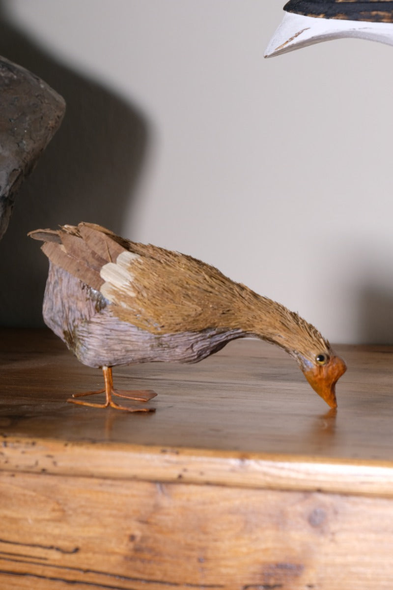 Hand Carved And Decorated Bird Using Straw 1001863