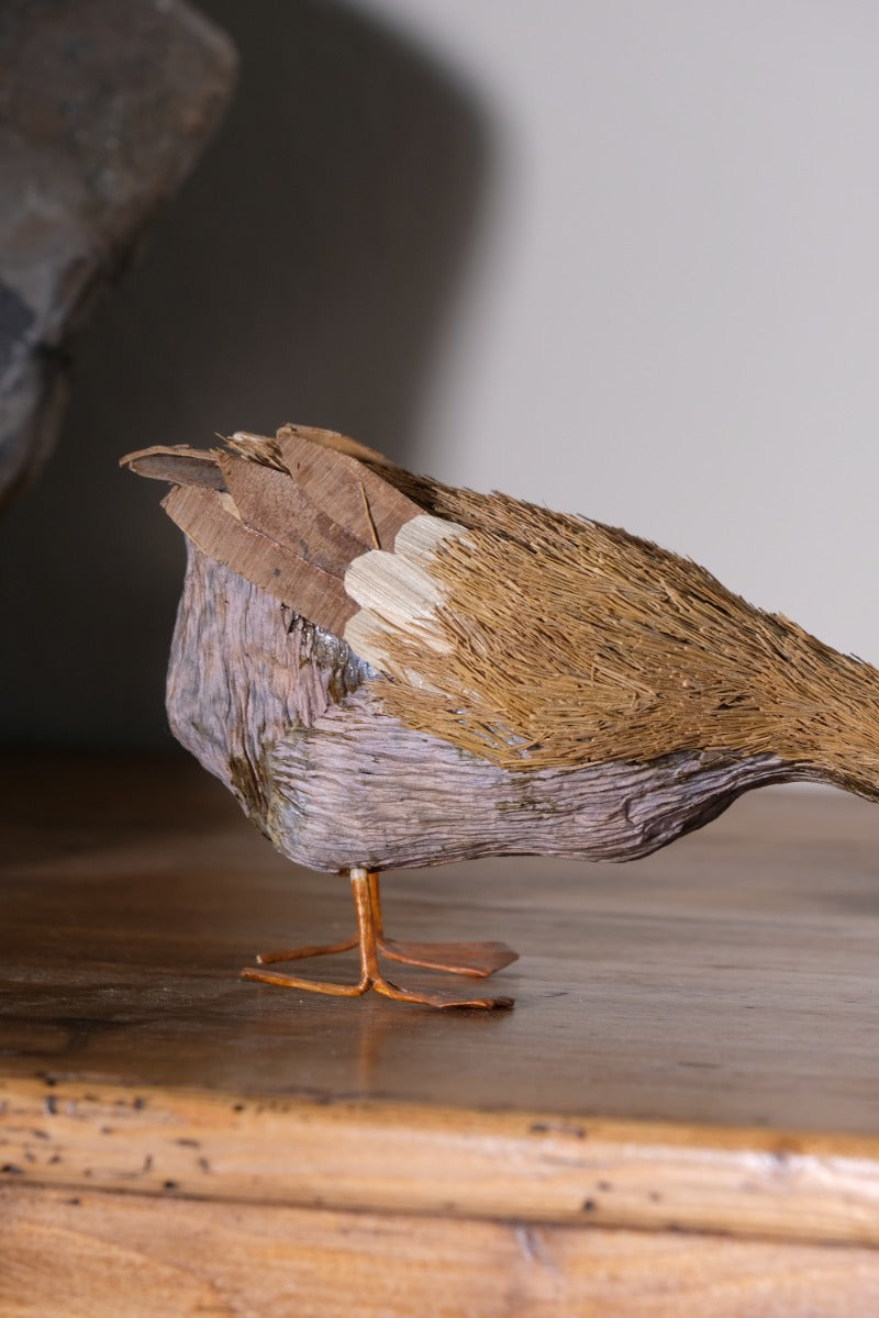 Hand Carved And Decorated Bird Using Straw 1001863