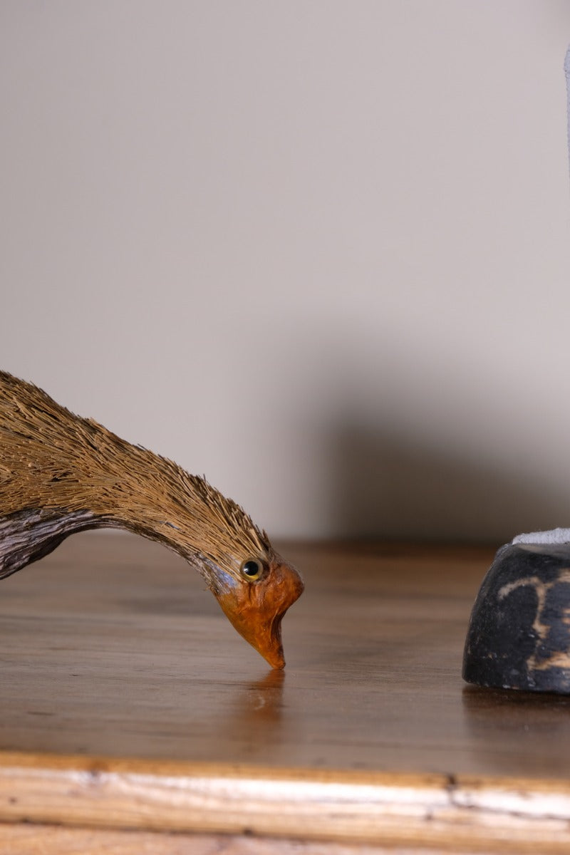 Hand Carved And Decorated Bird Using Straw 1001863