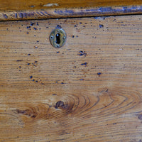 Early 19th Century English Elm Six Plank Coffer Chest With Internal Till