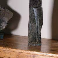 Green Stone Abstract Sculpture Signed By Artist