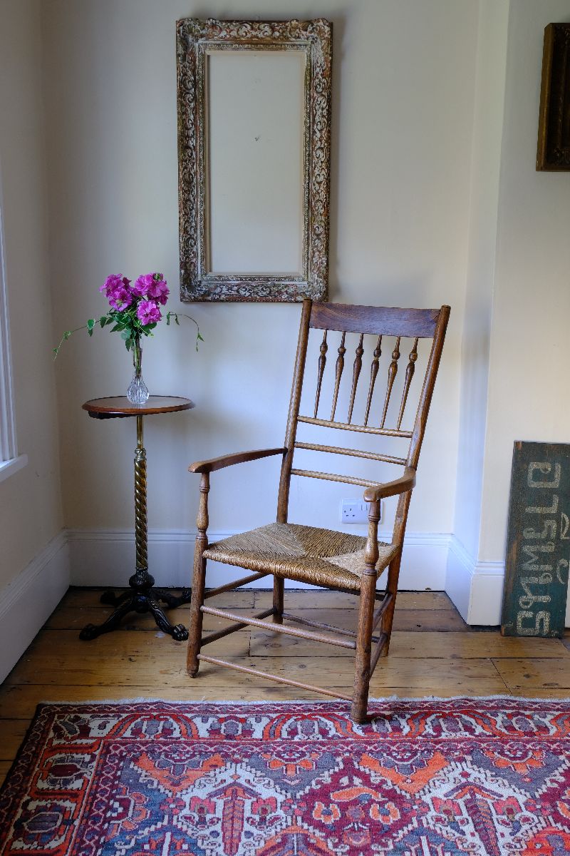 Stamped upright  on a Philip Clissett Spindle Back Armchair Herefordshire Circa 1890