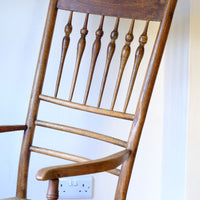 Spindled back detail on a Philip Clissett Spindle Back Armchair Herefordshire Circa 1890