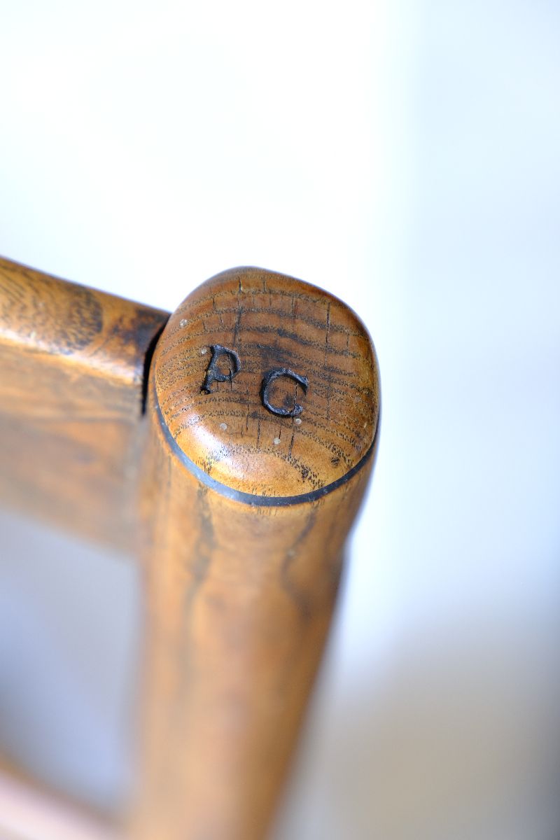 Stamped upright  on a Philip Clissett Spindle Back Armchair Herefordshire Circa 1890
