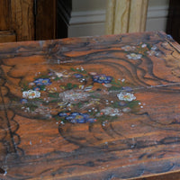 Hand Painted Folk Art Coffer Chest with A Floral Design