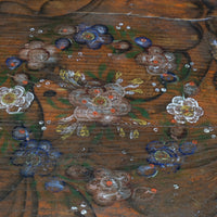 Hand Painted Folk Art Coffer Chest with A Floral Design