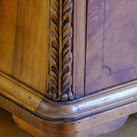 bun feet on the Camphor Wood Campaign Secretaire Chest by Phelps Ltd. with Fitted Writing Desk and Original Label
