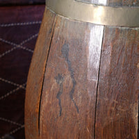 19th Century Large Oak & Brass Cider Jug Stick Stand