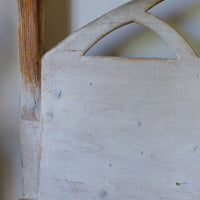 19th Century Gothic Painted Pine Hall Bench with Gothic Fretwork and Original Painted Finish