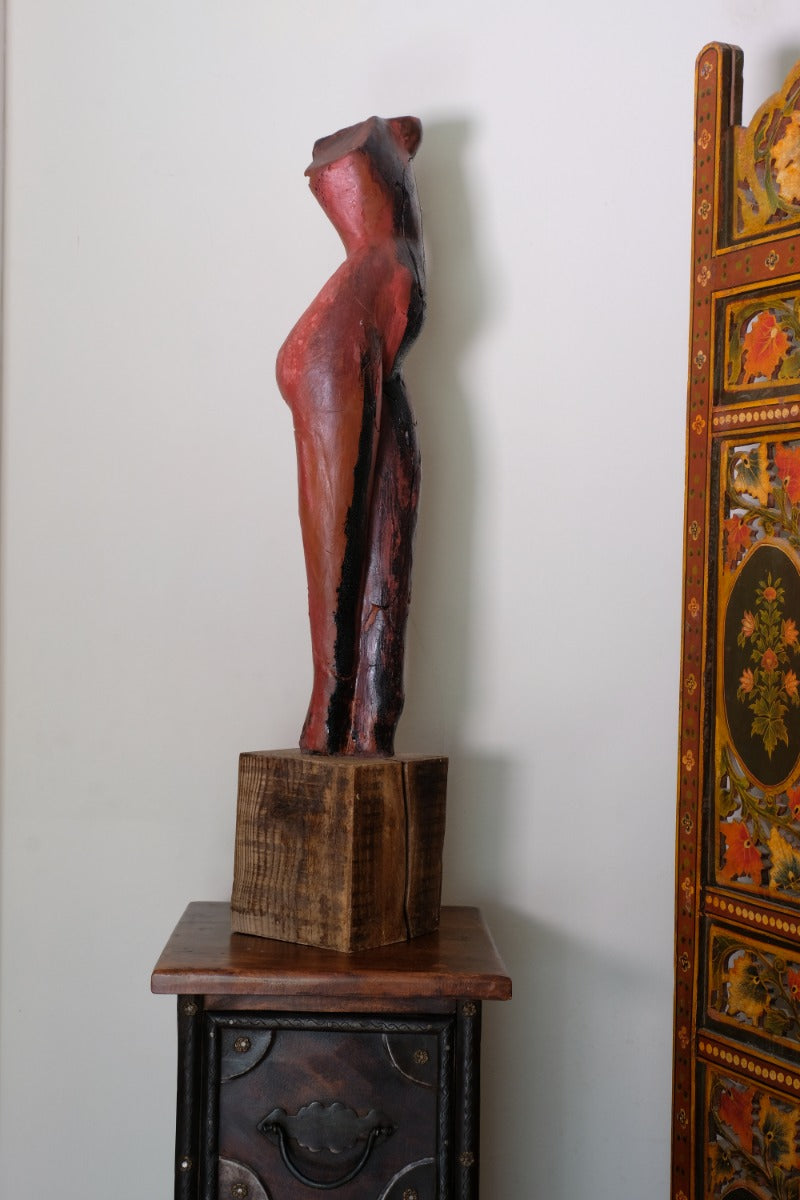 Terracotta Sculpture Of Female Form By Sophie Howard