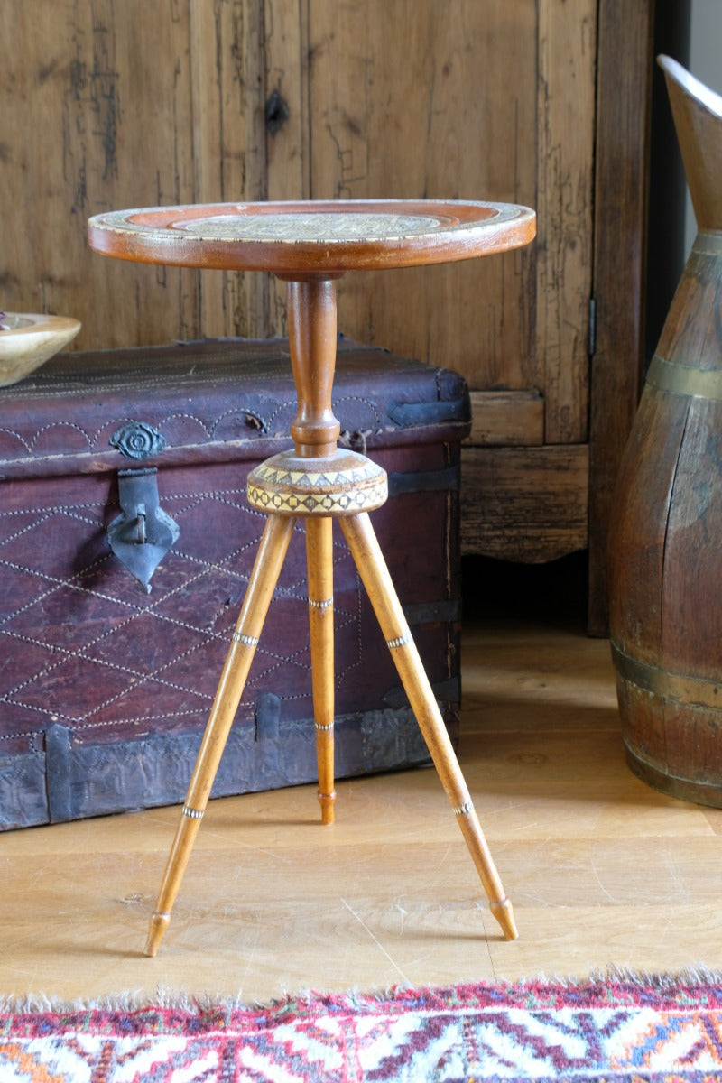 Islamic Style Inlaid Lace Makers Candle Table