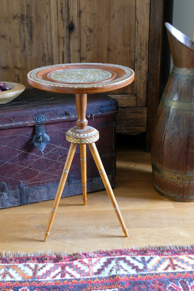 Islamic Style Inlaid Lace Makers Candle Table