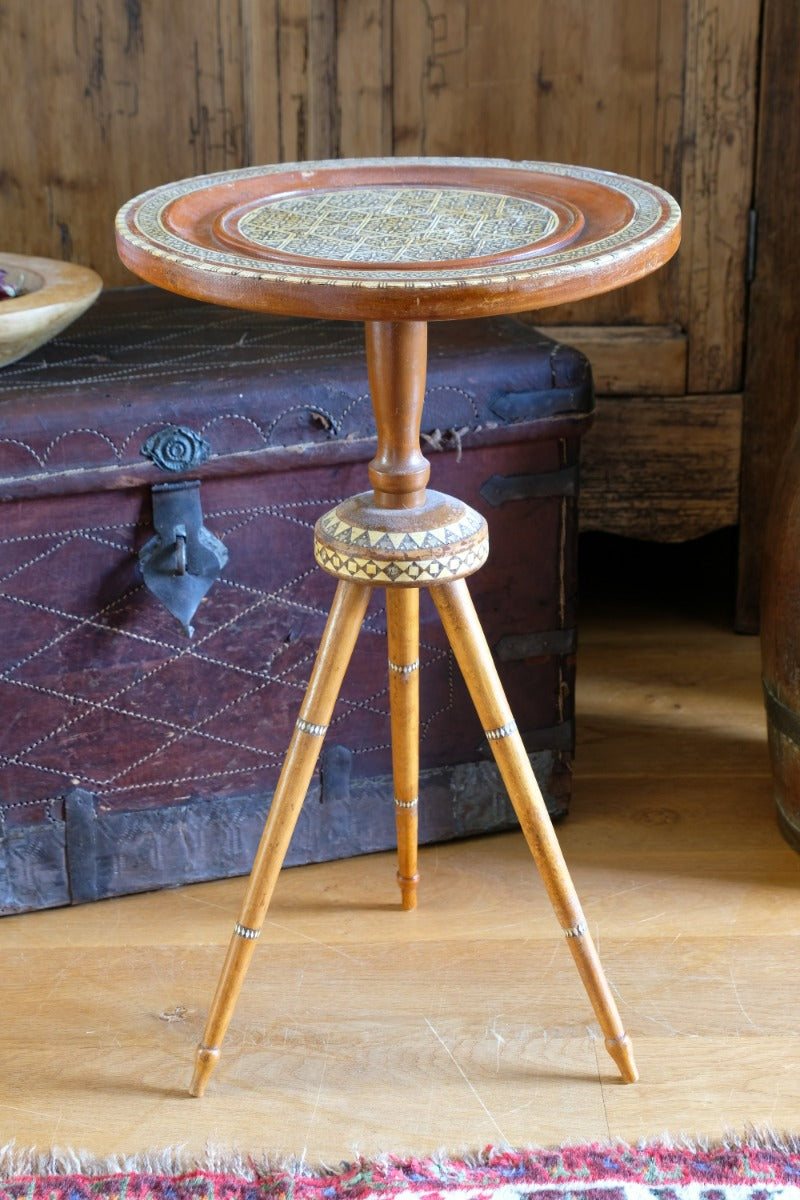 Islamic Style Inlaid Lace Makers Candle Table