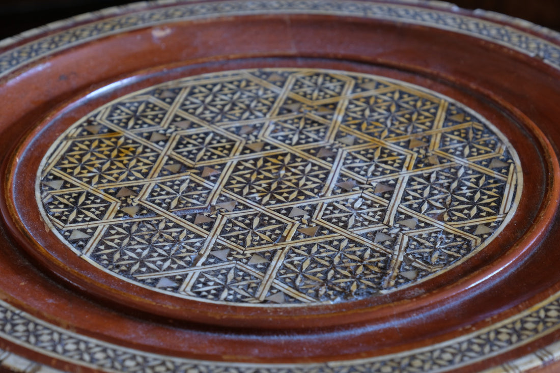 Islamic Style Inlaid Lace Makers Candle Table