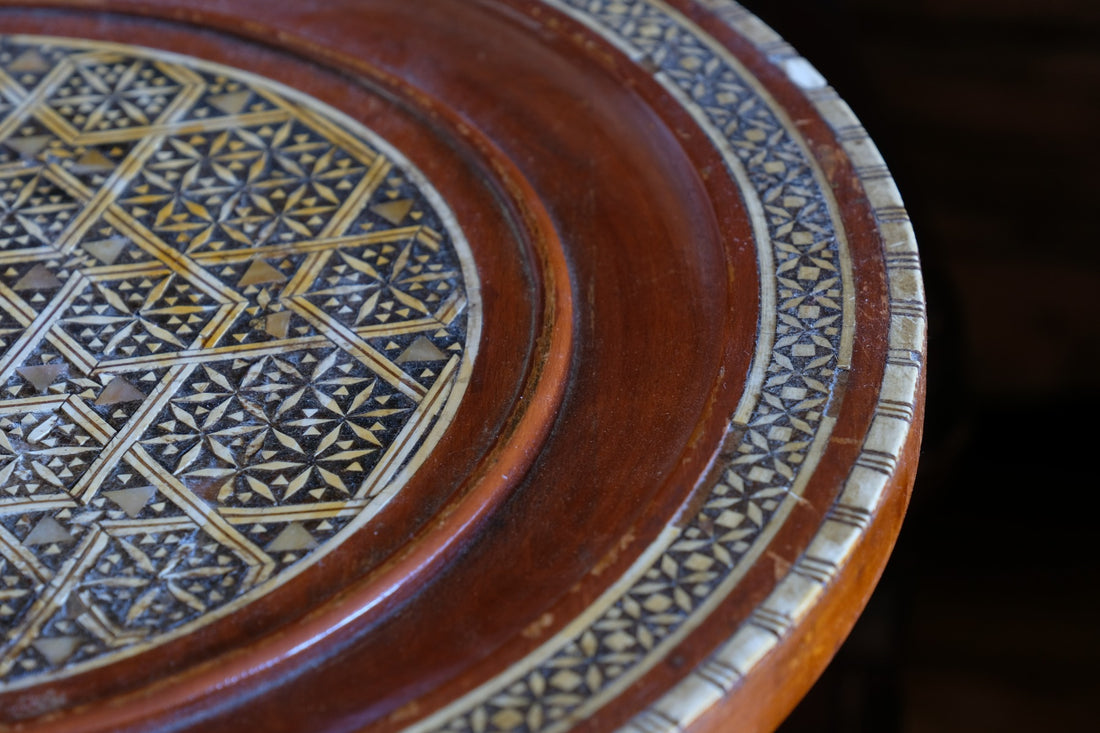 Islamic Style Inlaid Lace Makers Candle Table