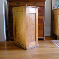 Early 20th Century Pitch Pine Single Door Larder Cupboard with Lift-Off Hinges and Original Sprung Latch