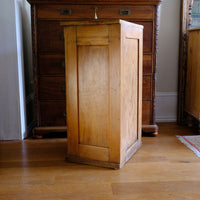 Early 20th Century Pitch Pine Single Door Larder Cupboard with Lift-Off Hinges and Original Sprung Latch