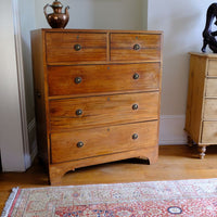 Late Georgian Anglo-Chinese Padauk Chest of Drawers with Mitred Face Frame and Original Brass Side Carrying Handles