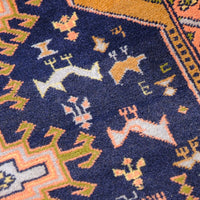 Original flatwoven kilim end of an antique North-West Persian village runner