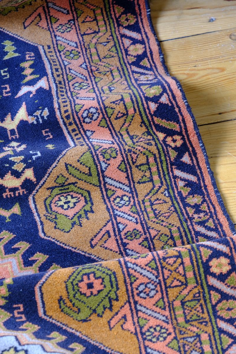 Original wrapped selvedge on an antique North-West Persian village runner