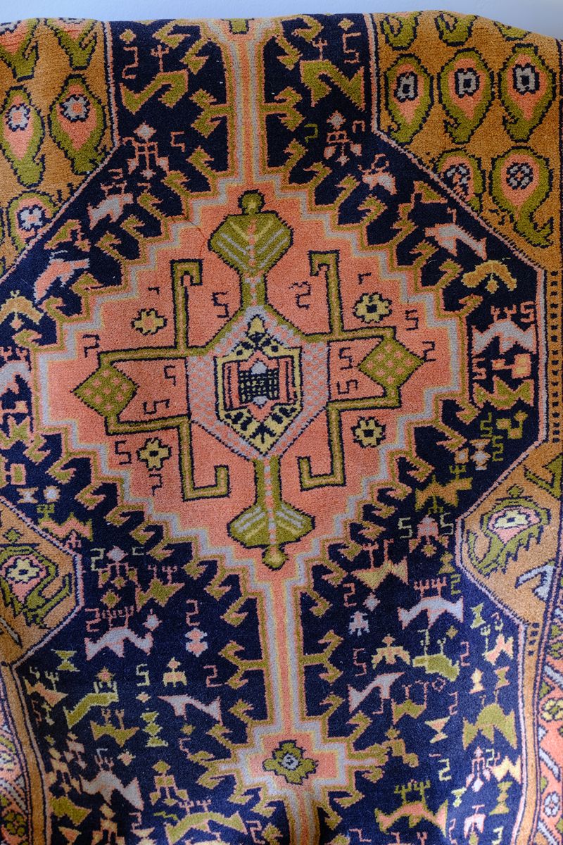 Original flatwoven kilim end of an antique North-West Persian village runner