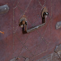 18th Century Leather & Iron Coaching Trunk