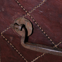 18th Century Leather & Iron Coaching Trunk