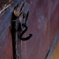 18th Century Leather & Iron Coaching Trunk