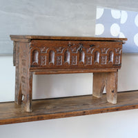 18th Century Carved English Oak Bible Box Coffer