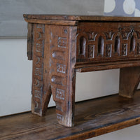 18th Century Carved English Oak Bible Box Coffer