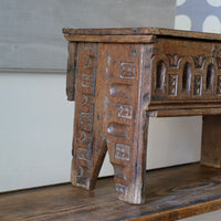 18th Century Carved English Oak Bible Box Coffer