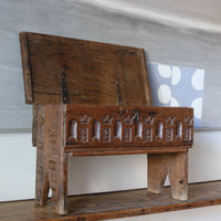 18th Century Carved English Oak Bible Box Coffer