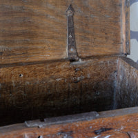 18th Century Carved English Oak Bible Box Coffer