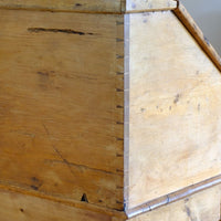 Dovetail outer cabinet joints on an Early 19th Century Georgian Pine Fall-Front Writing Bureau Desk c.1820–1840
