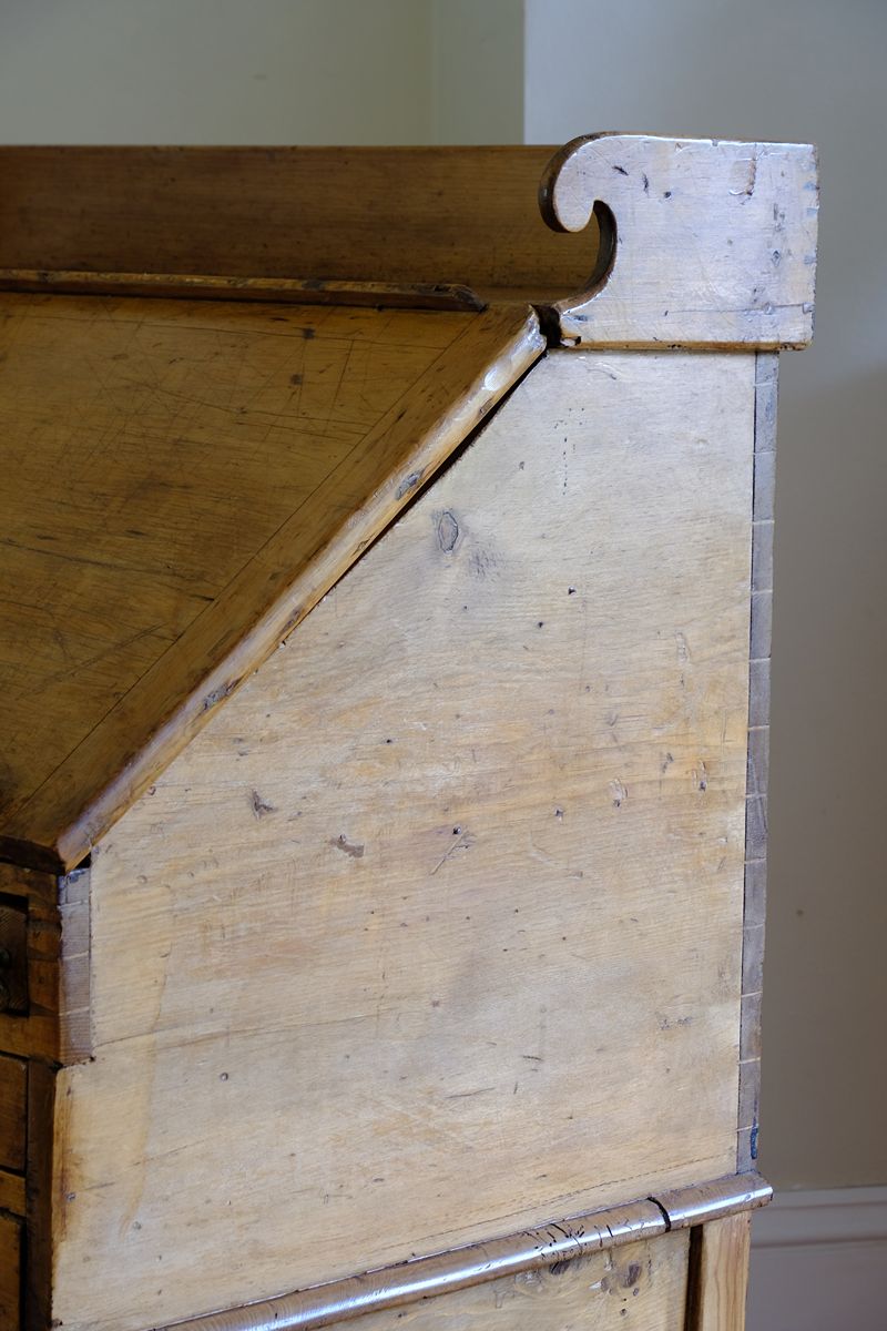 side view of the Early 19th Century Georgian Pine Fall-Front Writing Bureau Desk c.1820–1840