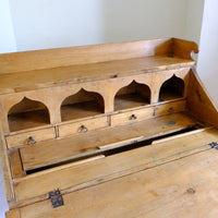 Inside the Early 19th Century Georgian Pine Fall-Front Writing Bureau Desk c.1820–1840
