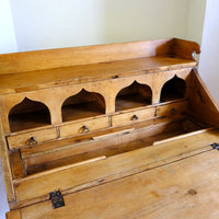 Hidden compartments in the Early 19th Century Georgian Pine Fall-Front Writing Bureau Desk c.1820–1840