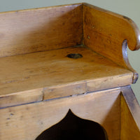 Ink well hole on the Early 19th Century Georgian Pine Fall-Front Writing Bureau Desk c.1820–1840