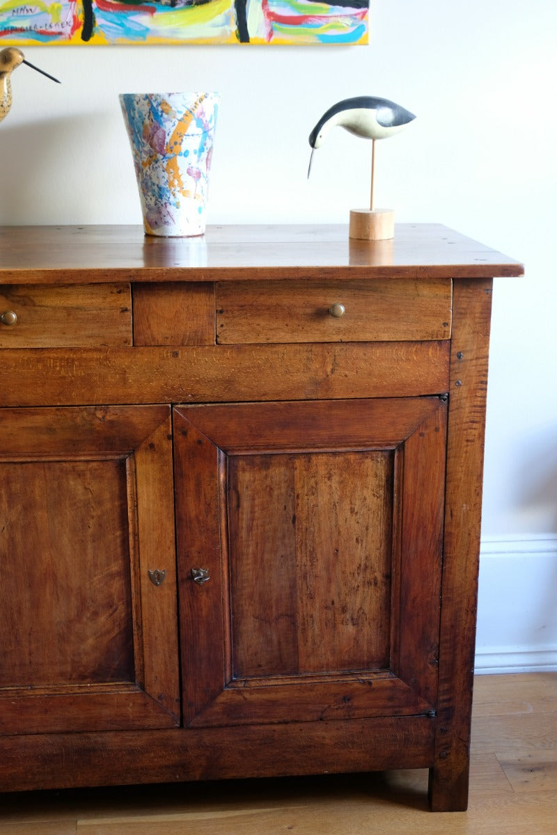 19th Century Sideboard Cupboard With Original Brass Ware