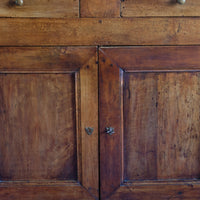 19th Century Sideboard Cupboard With Original Brass Ware